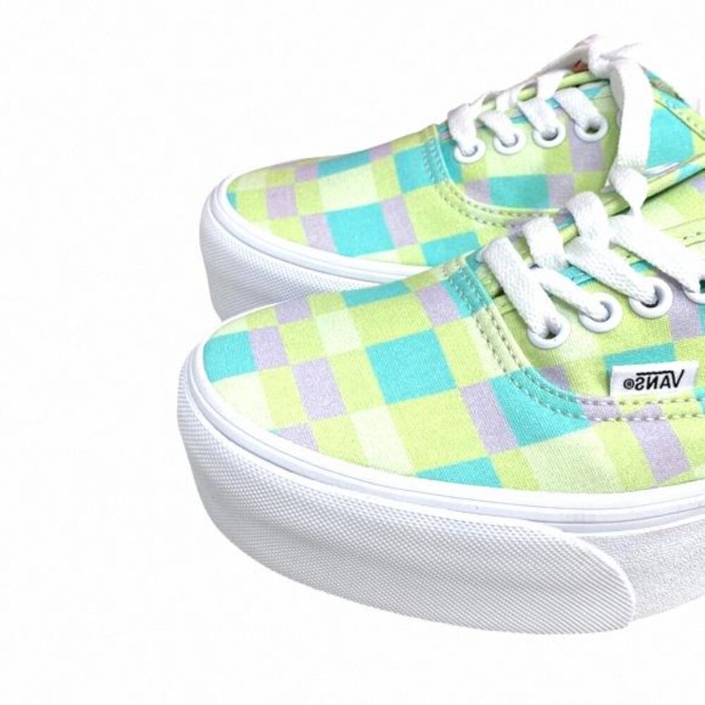 VANS Authentic Platform Shoes Pastel Picnic Canvas VN0A5KXXPP5 Size Women Multi - Picture 11 of 13